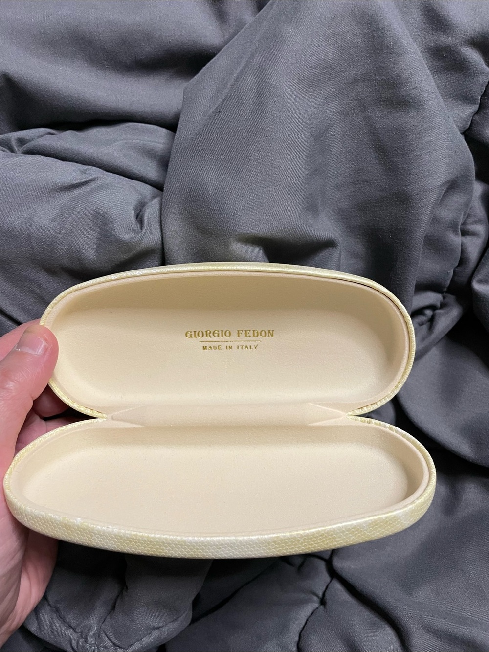Vintage Giorgio Fedon hard-shell eyeglasses sunglasses case MADE IN ITALY